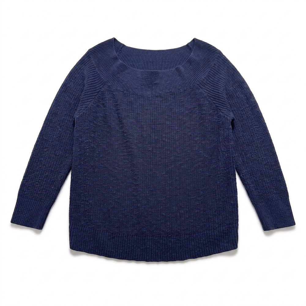Gap XXL Blue Womens Pullover Sweater Cotton Knit Casual Cozy Boho